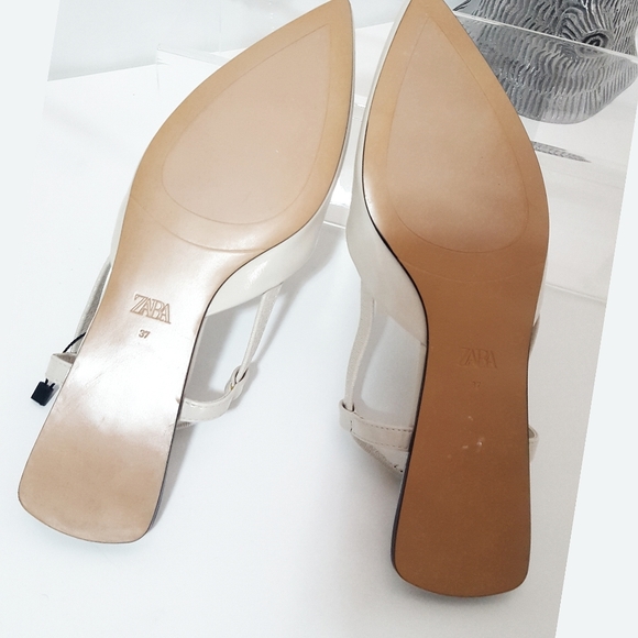 🔖Zara🔥Ballerina Pointy Slingback Flat - Picture 6 of 8